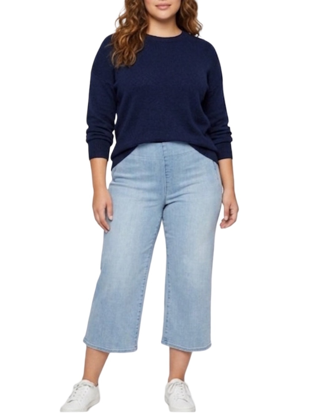 NYDJ Pull-On Cropped Stretch Jeans Light Blue 2X NWOT